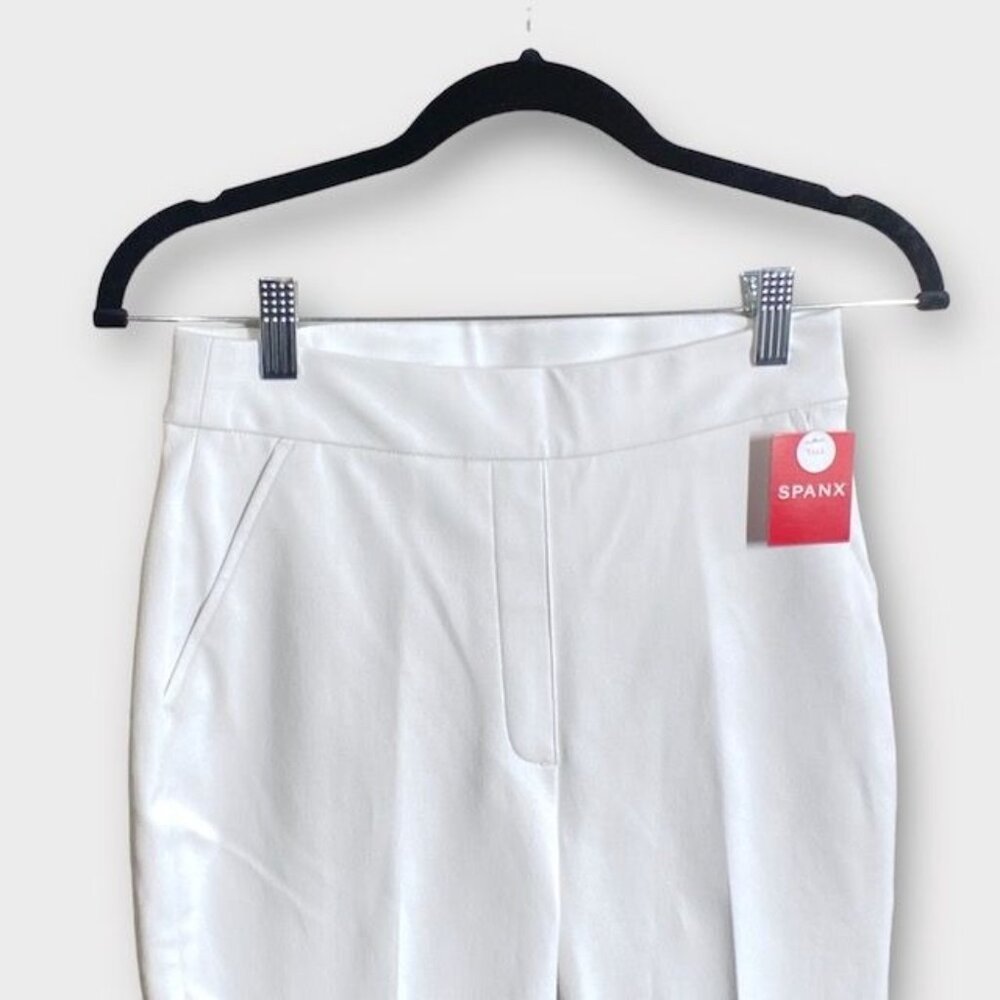 NWT Spanx On-The-Go Slim Straight Pant Classic White,  Size Extra Small Tall - Picture 3 of 8